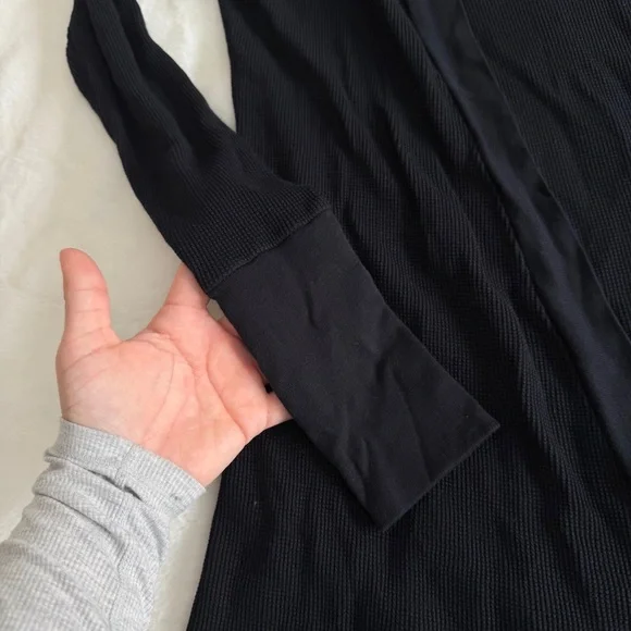 Bobi Black Cardigan Waffle Size Medium - Picture 5 of 6